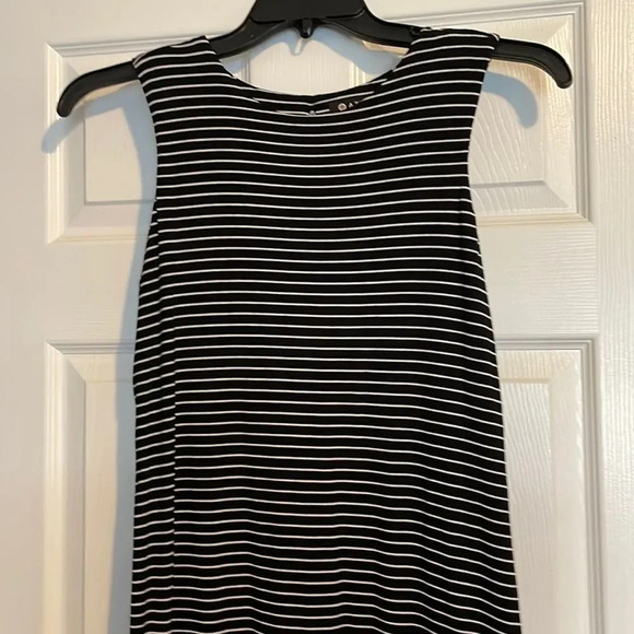 Athleta women's modal blend striped twist back midi dress size small - Picture 1 of 6